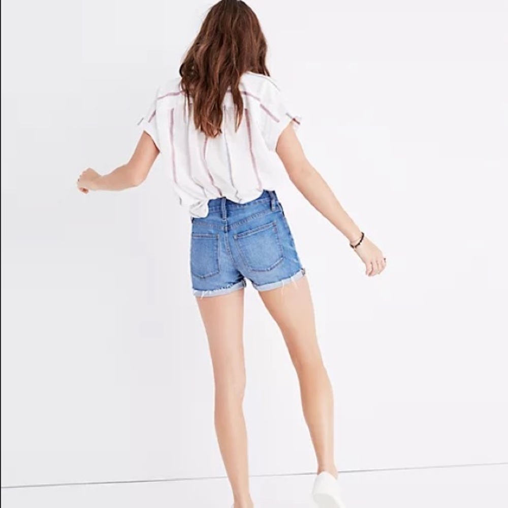 Madewell High-rise Denim Shorts Button-Front - Picture 3 of 4